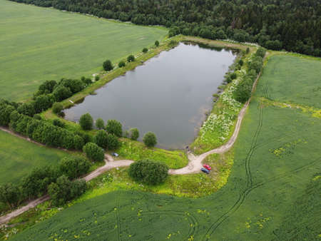 A body of water,view aerialの写真素材
