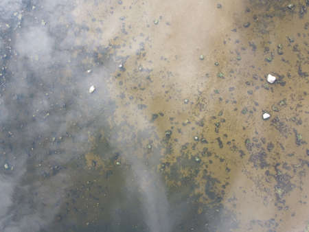 water bottom from above, aerial photo
