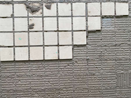 texture, background, destroyed mosaic wallの写真素材