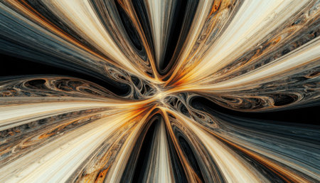 energetic swirling abstract lines in warm and cool tonesの素材