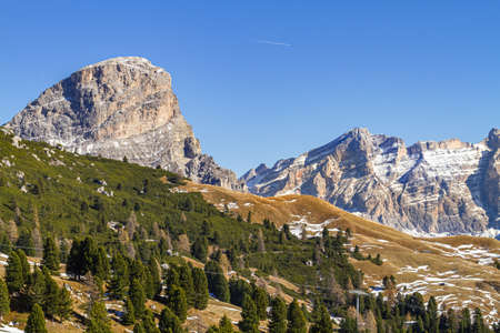 Calfosch, Italy - October 27, 2014: Calfosch is the highest village with permanent residents in the Val Badia at 1,645 metersのeditorial素材