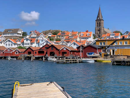Swedish fishing village FjÃ¤llbacka on the West coast in Bohuslan. The town is a popular summer...