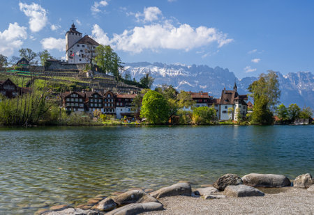 Werdenberg is a town with historical town charter in the eastern Swiss canton of St. Gallen. It is the smallest town of Switzerland.のeditorial素材