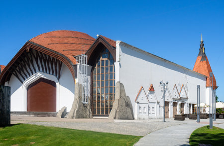 Lendava, Slovenia - July 15, 2023: The building of Lendava-Lendva Cultural Center - kulturni center - theater, library, shows, concertsのeditorial素材