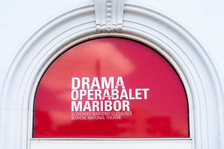 Maribor, Slovenia - July 16, 2023: Drama, opera and ballet building - Slovene National Theaterのeditorial素材