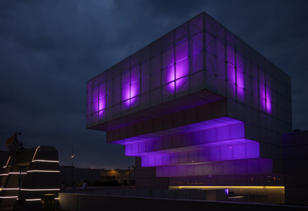 Poitiers, France - August 14, 2023: The Futuroscope is a theme park in France that deals with the media technologies of the future. It is located in Chasseneuil-du-Poitou, near Poitiersのeditorial素材