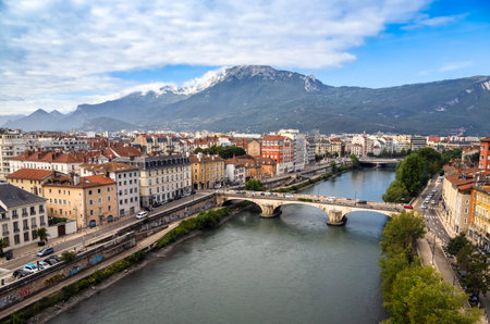 Grenoble, France - October 1, 2023: Grenoble is the capital of the French department of Isere and...