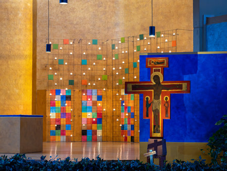 Taize, France - October 15, 2023: The Church of the Ecumenical Community in Taize - a place of prayer and meditation for members of various Christian religionsのeditorial素材