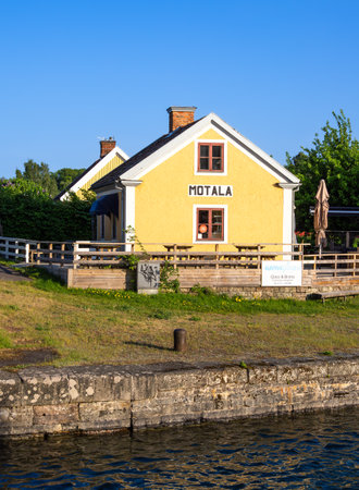 Motala, Sweden - May 26, 2023: Motala is located on the east bank of Vattern lake and at the outlet of the Motala River.のeditorial素材