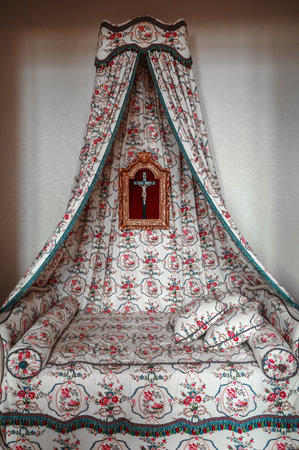 Chambord, France - August 11, 2023: Historical children's bedroom in the French royal castle Chambord, the largest castle in the Loire Valley, built as a hunting palace in 1519-1547 for Francis Iのeditorial素材