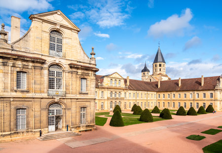 Cluny, France - October 14, 2023: The Abbey of Cluny in Burgundy was one of the most influential religious centers of the Middle Ages as the starting point for important monastic reforms.のeditorial素材