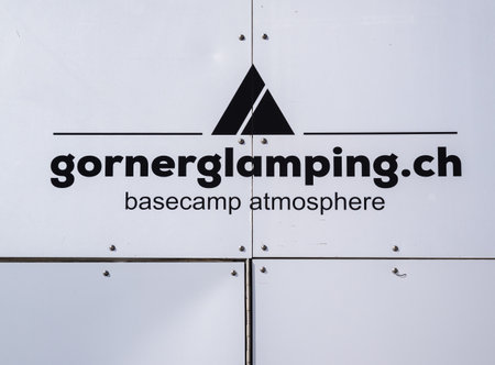 Gornergrat, Switzerland - September 23, 2023: Gornerglamping is offering overnight stay in base camp on the Gornergratのeditorial素材