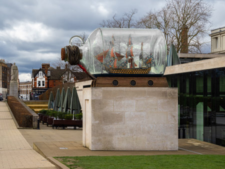 London, United Kingdom - February 26, 2024: The National Maritime Museum in Greenwich, London, is considered the largest maritime history museum in the world.のeditorial素材