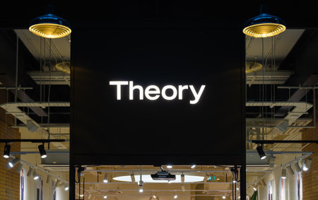 London, United Kingdom - April 29, 2024: Theory is a New York Cityâbased men and women contemporary fashion label which sells clothes and accessories.のeditorial素材