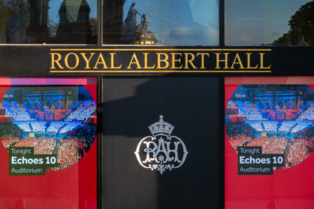 London, United Kingdom - April 29, 2024: The Royal Albert Hall is a concert hall on the northern edge of South Kensingtonのeditorial素材