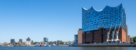 Hamburg, Germany - July 1, 2025: Elbphilharmonie, is a world-renowned concert hall in Hamburg, and...