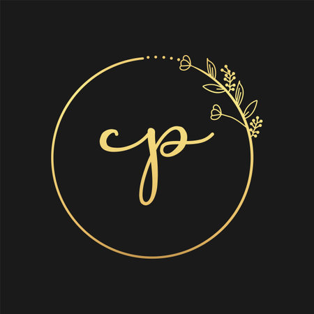 CP Luxury Letter logo design for your businessのイラスト素材