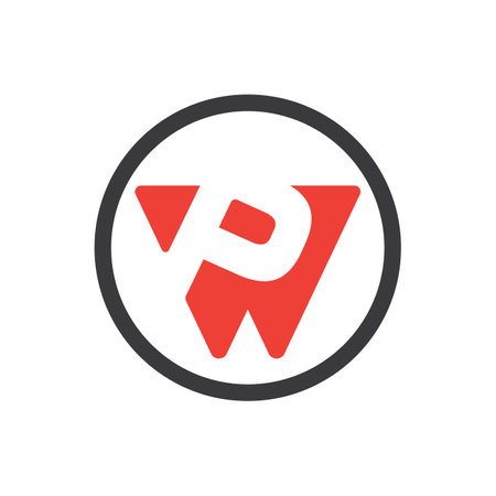 WP letter logo design Templateのイラスト素材