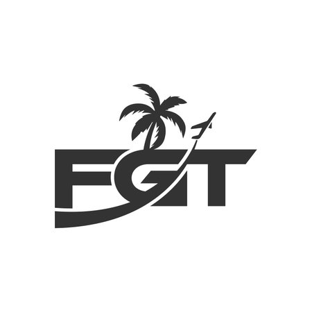 FGT Letter Logo with travel iconのイラスト素材