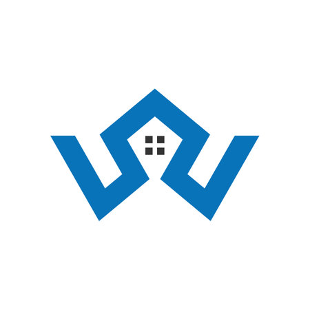 W Real Estate Logo design Templateのイラスト素材
