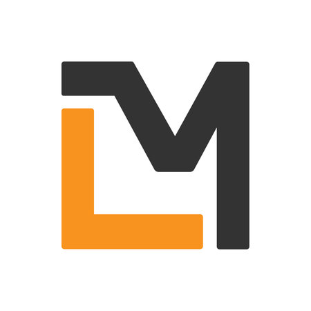 LM letter logo design for your brandのイラスト素材