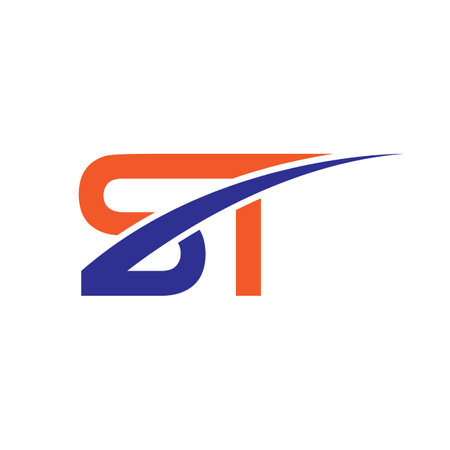 ST letter logo design for your brandのイラスト素材