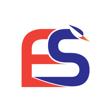 ES letter logo design For your brandのイラスト素材