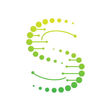 letter S with DNA logo Designのイラスト素材