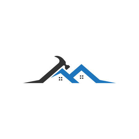 Construction logo design for real estate businessのイラスト素材