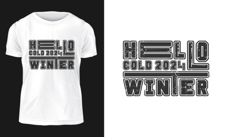 Winter Season And Christmas T-shirt Designのイラスト素材