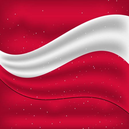 Poland Flag Vector Design Templateのイラスト素材