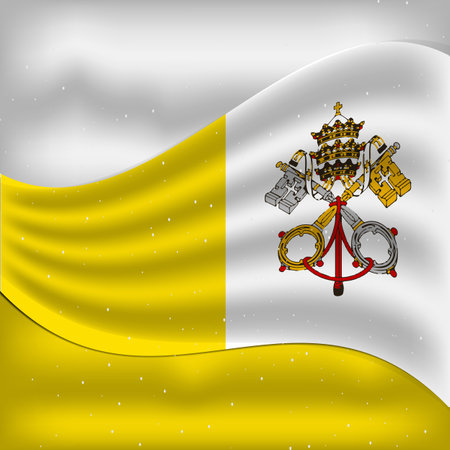 Vatican Flag Vector Design Templateのイラスト素材