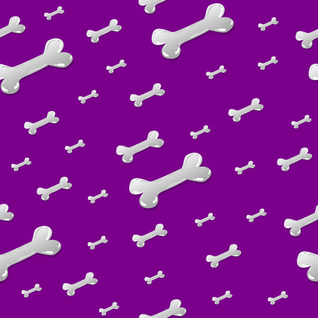Seamless pattern. Funny cartoon dog bones.のイラスト素材