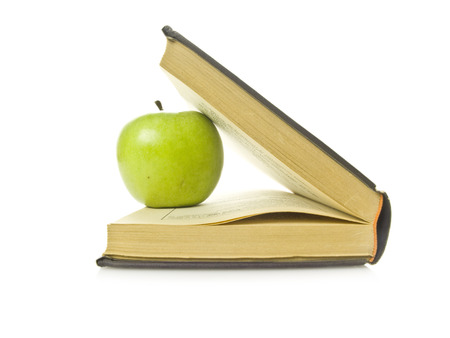 Book and appleの写真素材