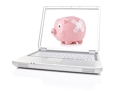 Concept of on line bank placement.の写真素材