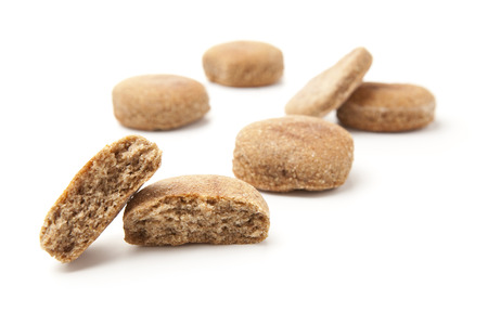 chip cookie on white backgroundの写真素材