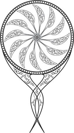 Mirror, design, cartoushe, vector illustrationのイラスト素材