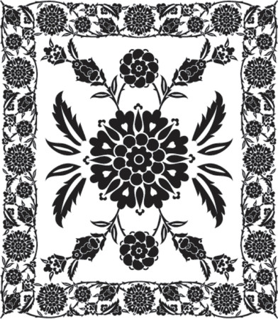 Flower frame, VECTOR illustrationのイラスト素材