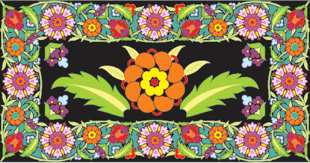 Flower frame, vector illustrationのイラスト素材
