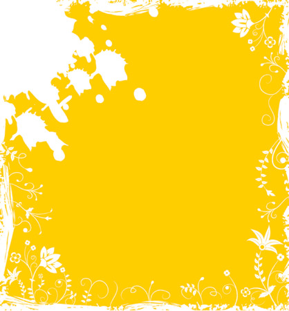 Grunge background flower, elements for design, vector illustrationのイラスト素材