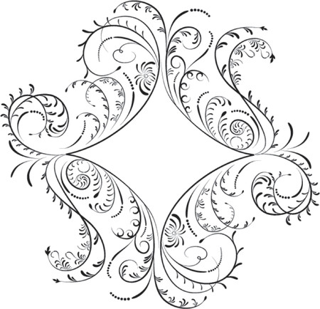 Element for design, corner flower, vector illustrationのイラスト素材