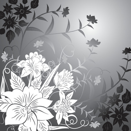 Floral background, elements for design, vector illustrationのイラスト素材
