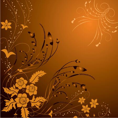 Floral background, elements for design, vector illustrationのイラスト素材