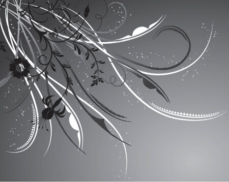 Floral background, elements for design, vector illustrationのイラスト素材