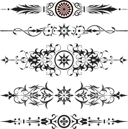 Element for design, corner flower, vector illustrationのイラスト素材