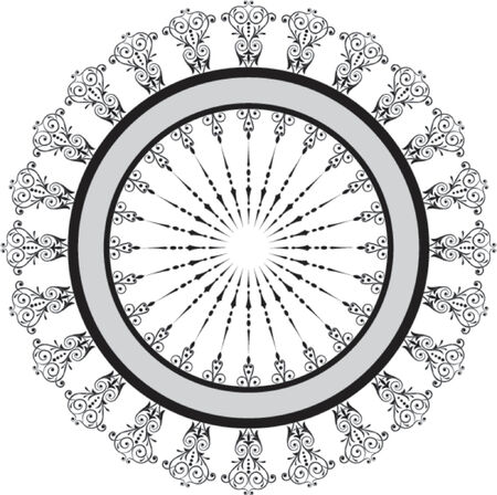 Abstract floral frame, elements for design, vector illustrationのイラスト素材