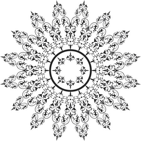 Abstract floral frame, elements for design, vector illustrationのイラスト素材