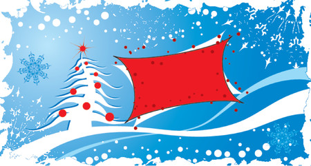 Christmas grunge background with frame, vector illustrationのイラスト素材