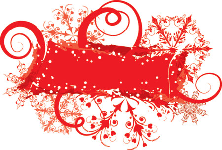 Snowflake grunge frame, elements for design, vector illustrationのイラスト素材