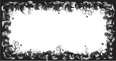 Abstract floral frame, elements for design, vector illustrationのイラスト素材